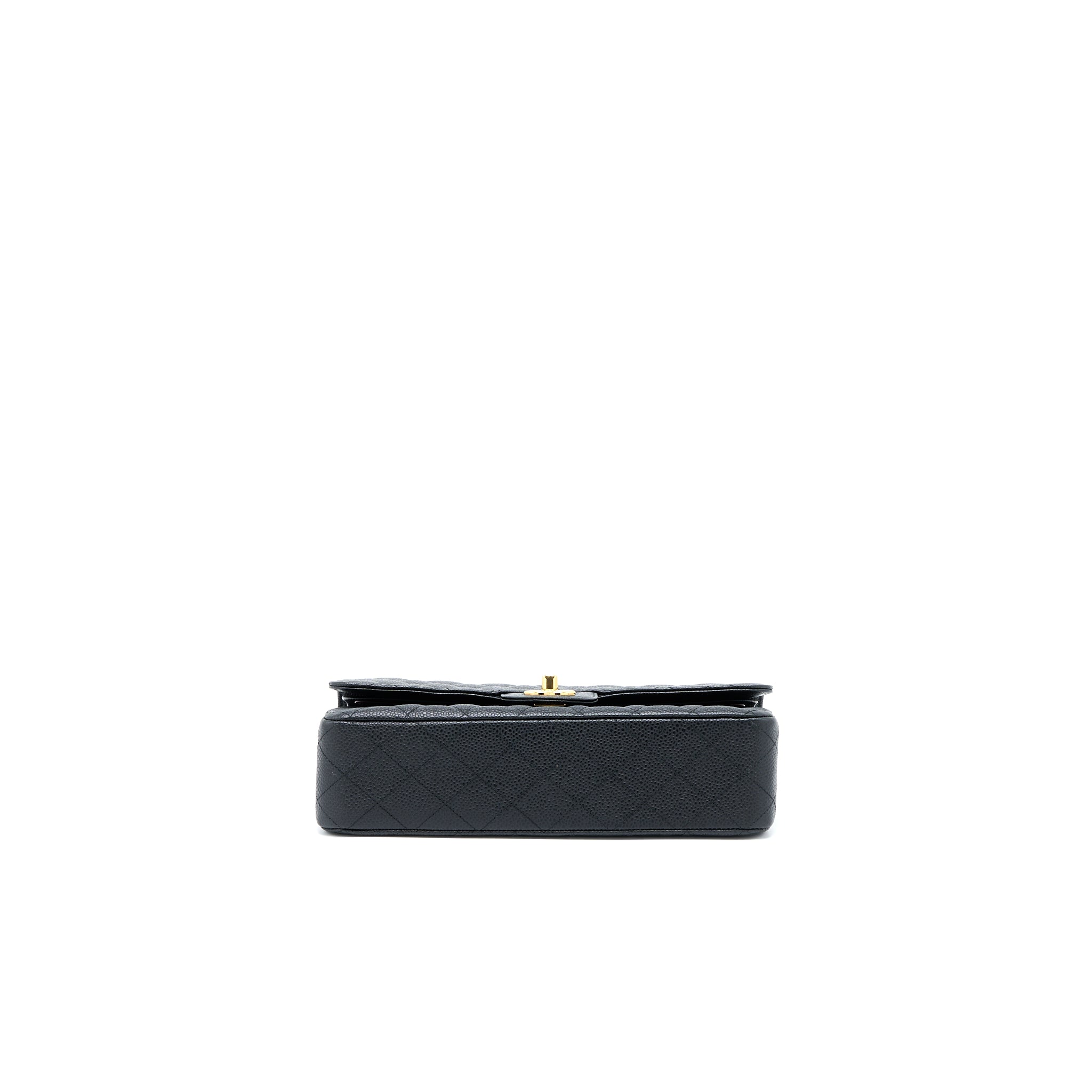 CHANEL MEDIUM CLASSIC DOUBLE FLAP BAG CAVIAR BLACK GHW