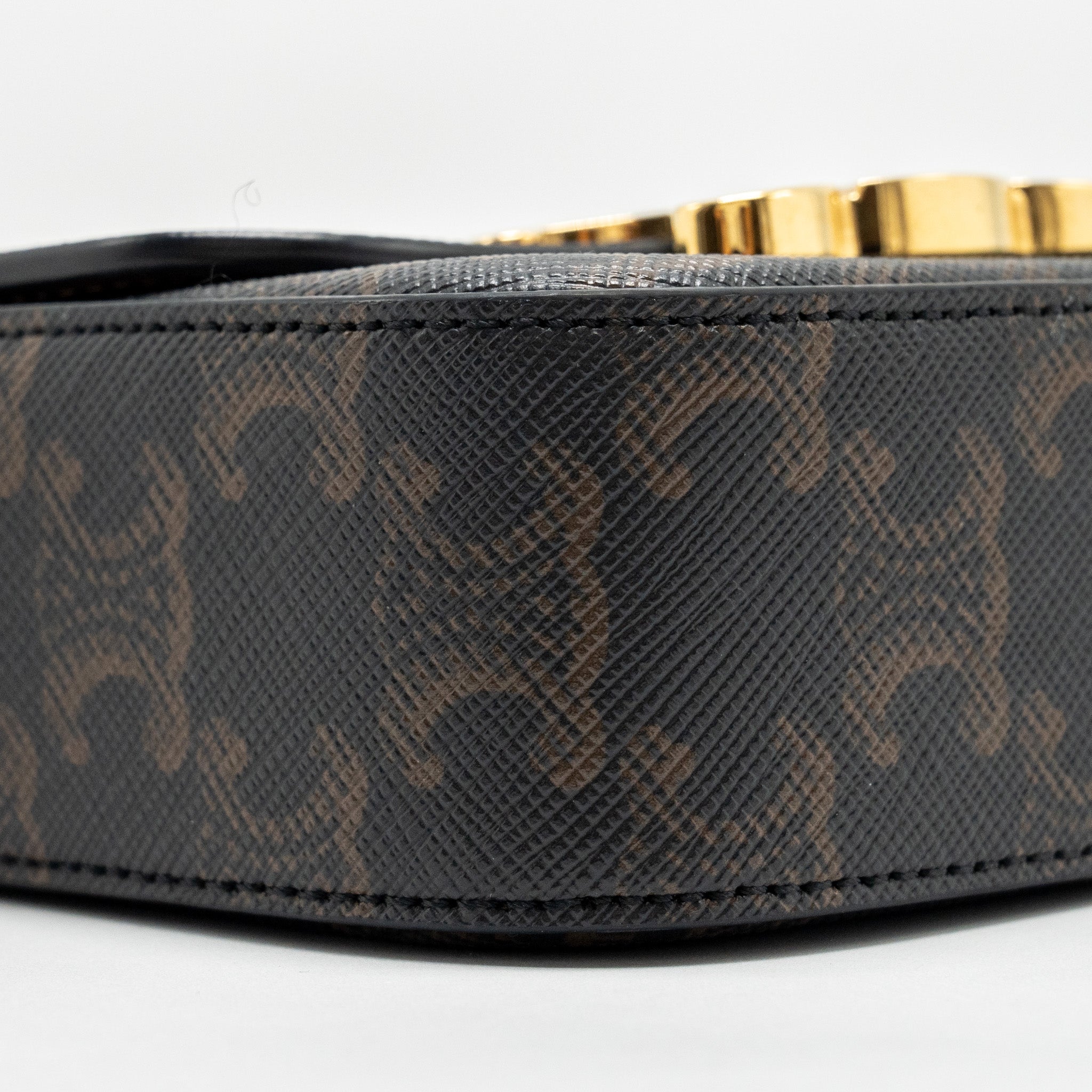 CELINE CLAUDE TRIOMPHE CANVAS / CALFSKIN TAN GHW