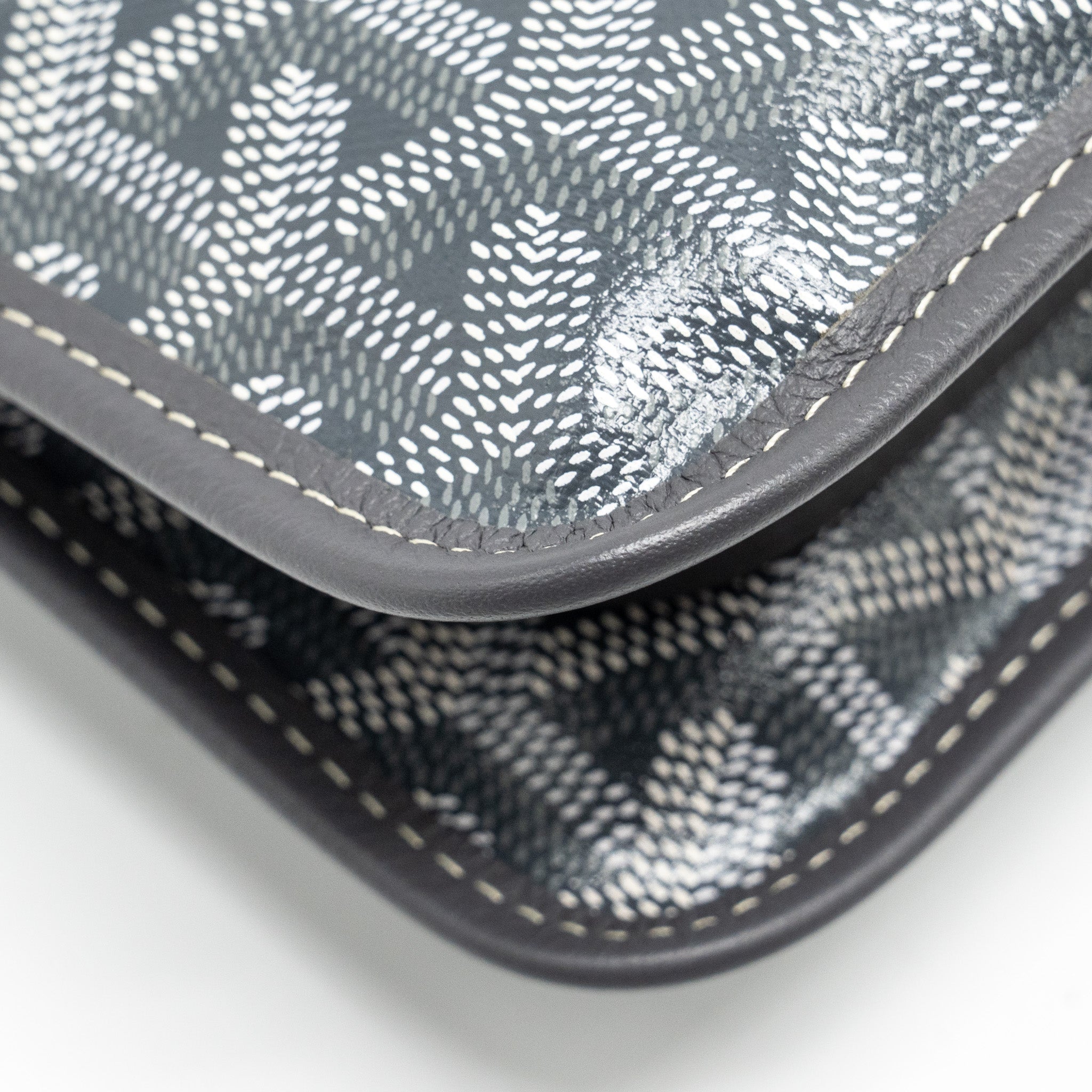 GOYARD PLUMET POCHETTE POCKET WALLET GOYARDLINE CANVAS GREY SHW