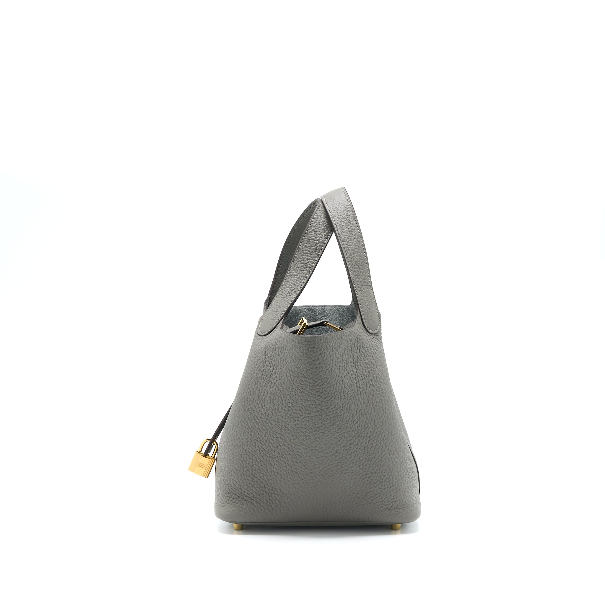 HERMES PICOTIN 18 LOCK BAG CLEMENCE 0L GRIS MEYER GHW