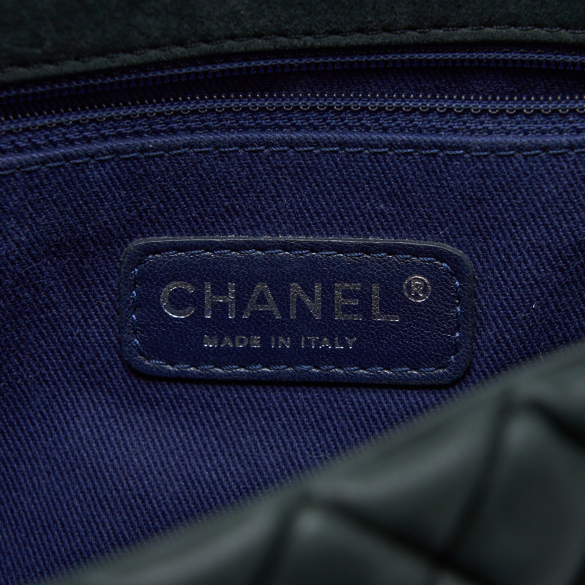 CHANEL QUILTED FLAP BAG IRIDESCENT CALFSKIN DARK GREEN RUTHENIUM SHW