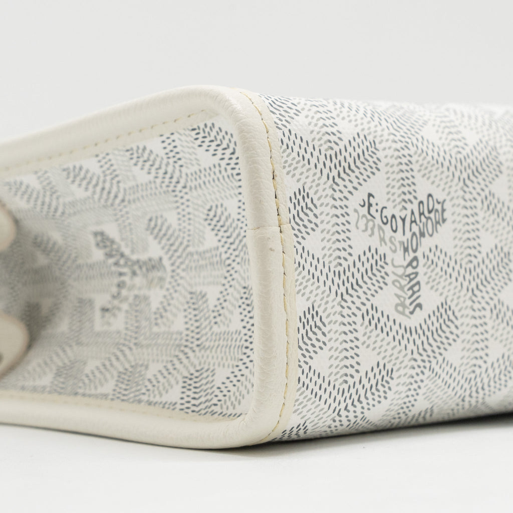 GOYARD JOUVENCE MM TOILETRY BAG GOYARDINE CANVAS WHITE SHW