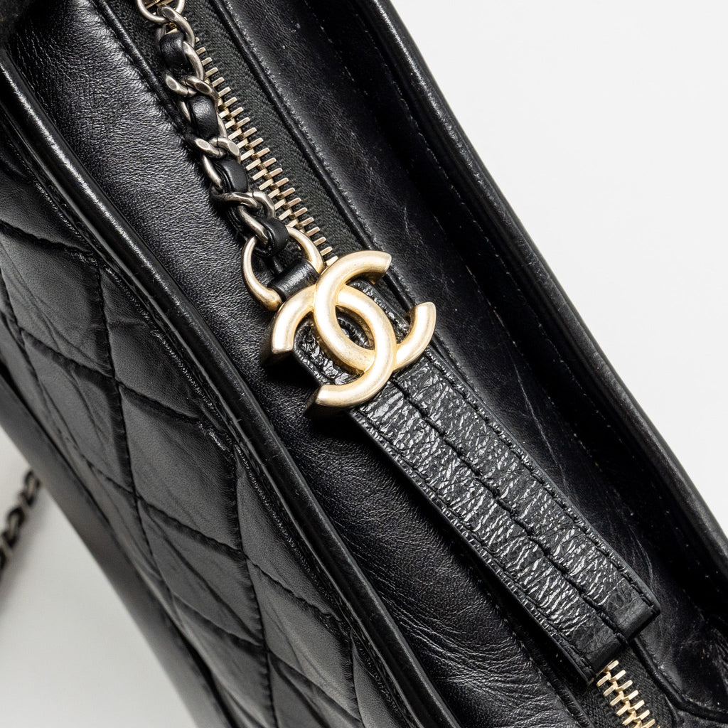 CHANEL SMALL GABRIELLE HOBO BAG CALFSKIN BLACK MULTICOLOUR HARDWARE