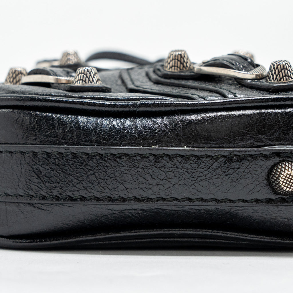 BALENCIAGA LE CAGOLE HEART MINI BAG LAMBSKIN BLACK SHW
