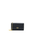 DIOR CARO POUCH CANNAGE CALFSKIN BLACK GHW