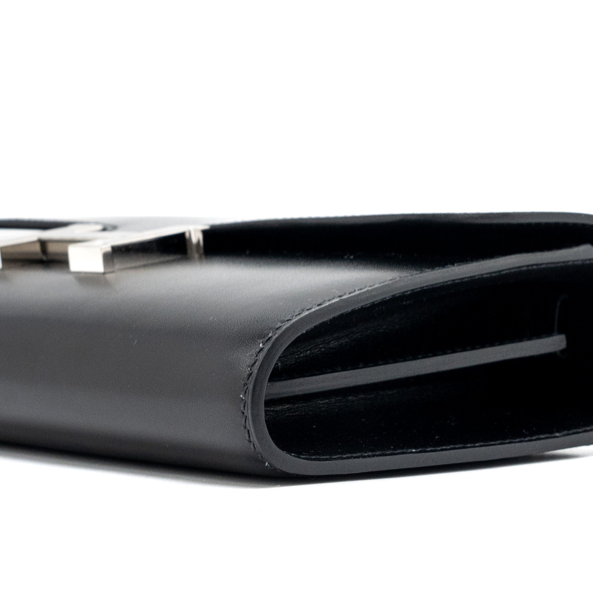 HERMES CONSTANCE TO GO BOX CALFSKIN BLACK SHW