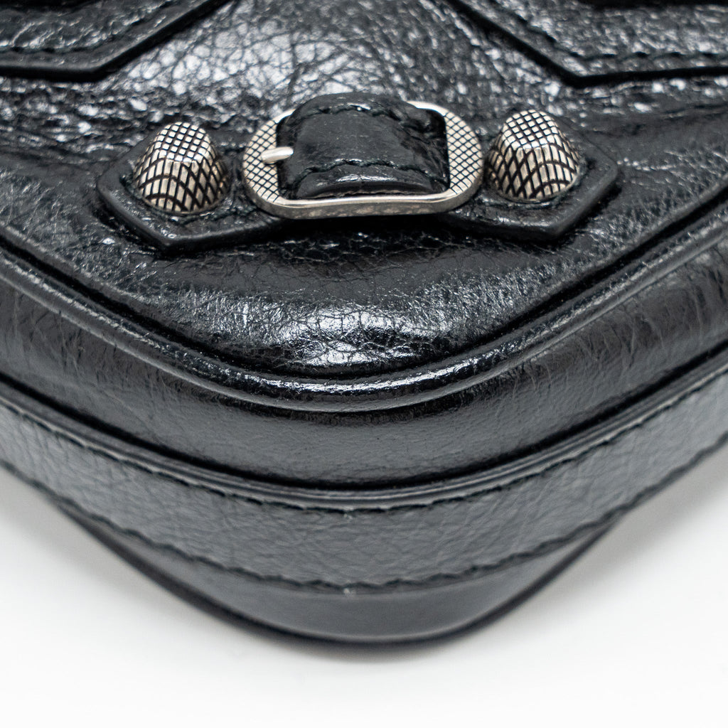 BALENCIAGA LE CAGOLE HEART MINI BAG LAMBSKIN BLACK SHW