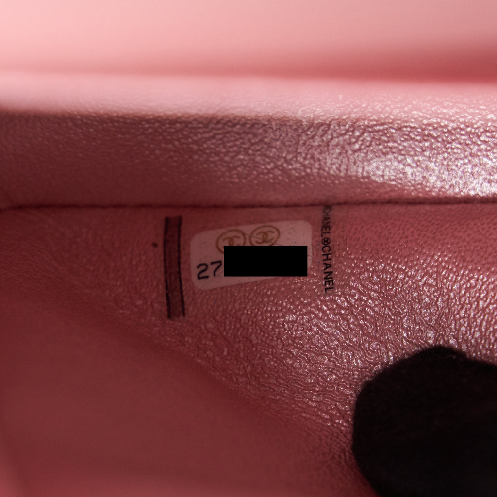 CHANEL IRIDESCENT PEARLY PINK MEDIUM CLASSIC DOUBLE FLAP BAG CAVIAR WITH LGHW