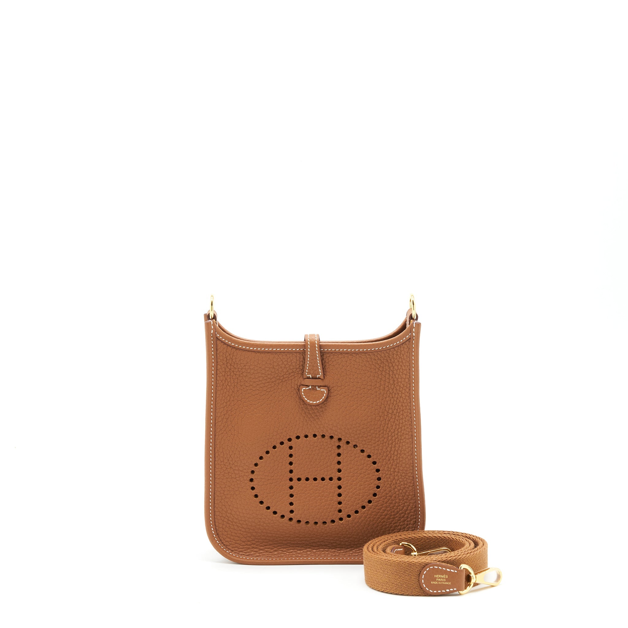 HERMES MINI EVELYNE 16 CLEMENCE GOLD GHW