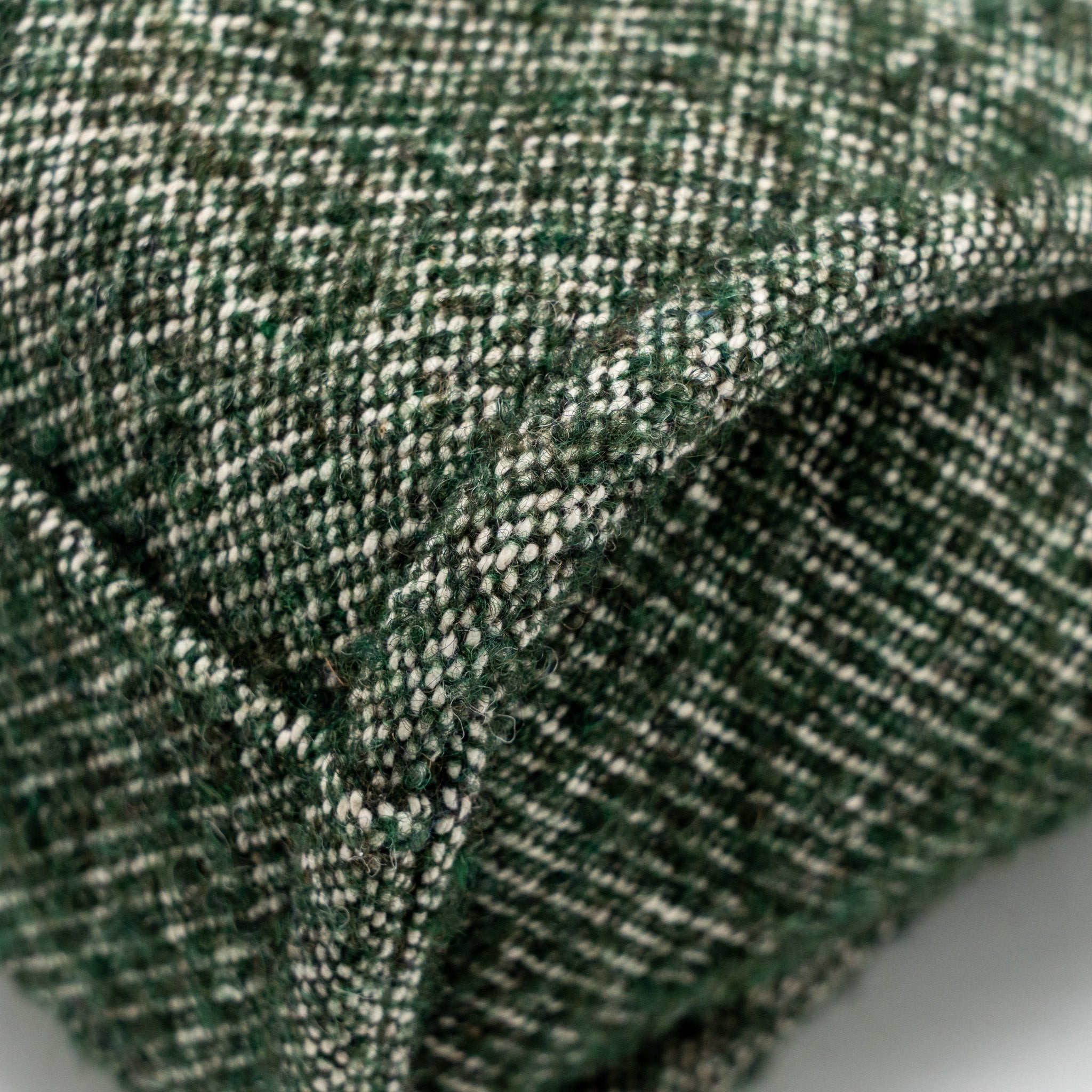 CHANEL SMALL SHOPPING TOTE BAG FABRIC/LEATHER GREEN/WHITE SHW (MICROCHIP)