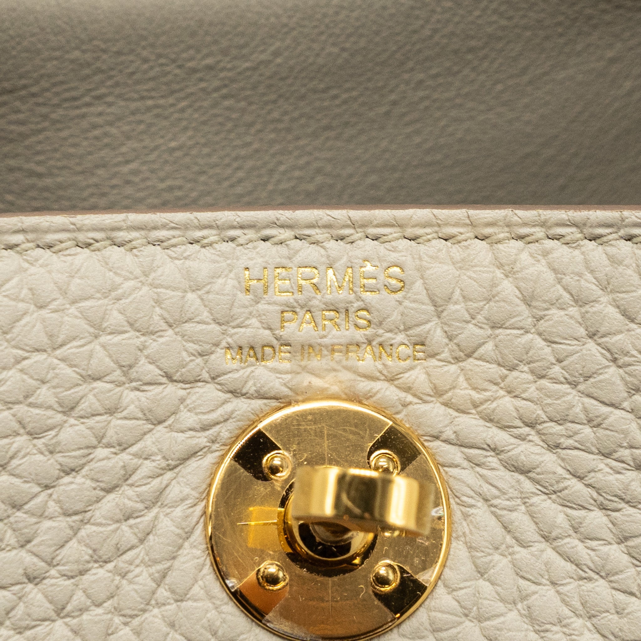 HERMES MINI LINDY CLEMENCE BETON GHW