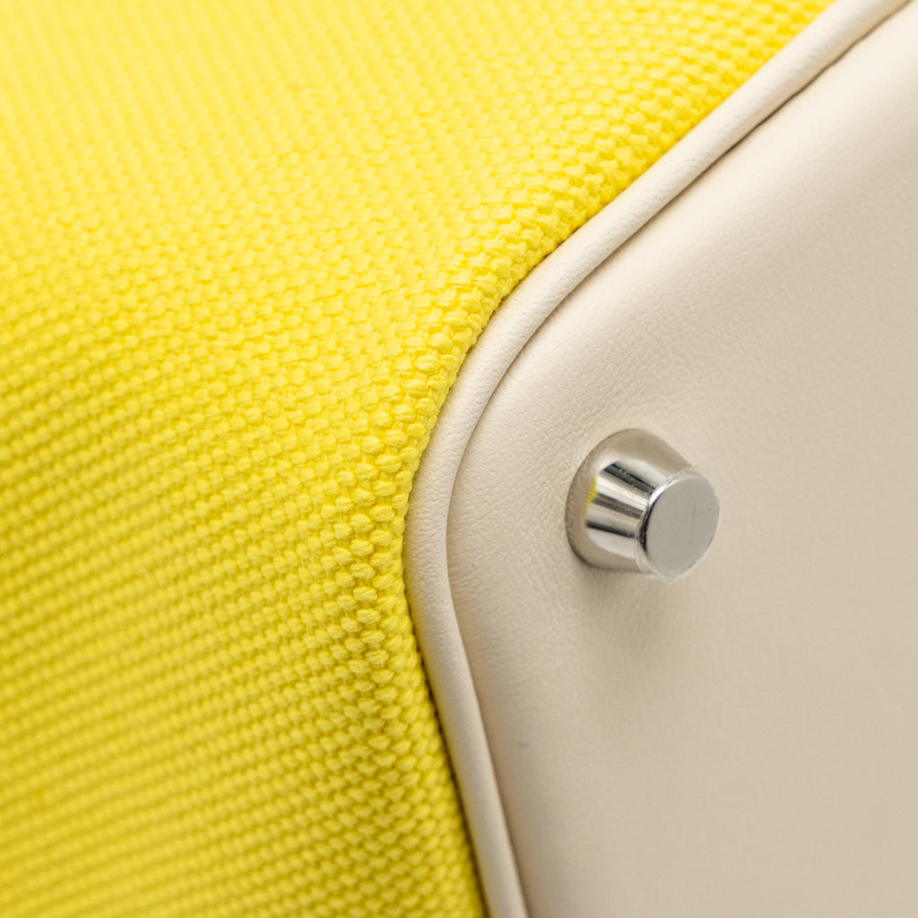 HERMES CARGO PICOTIN 18 LOCK BAG CANVAS/SWIFT JAUNE CITRON/NATA SHW
