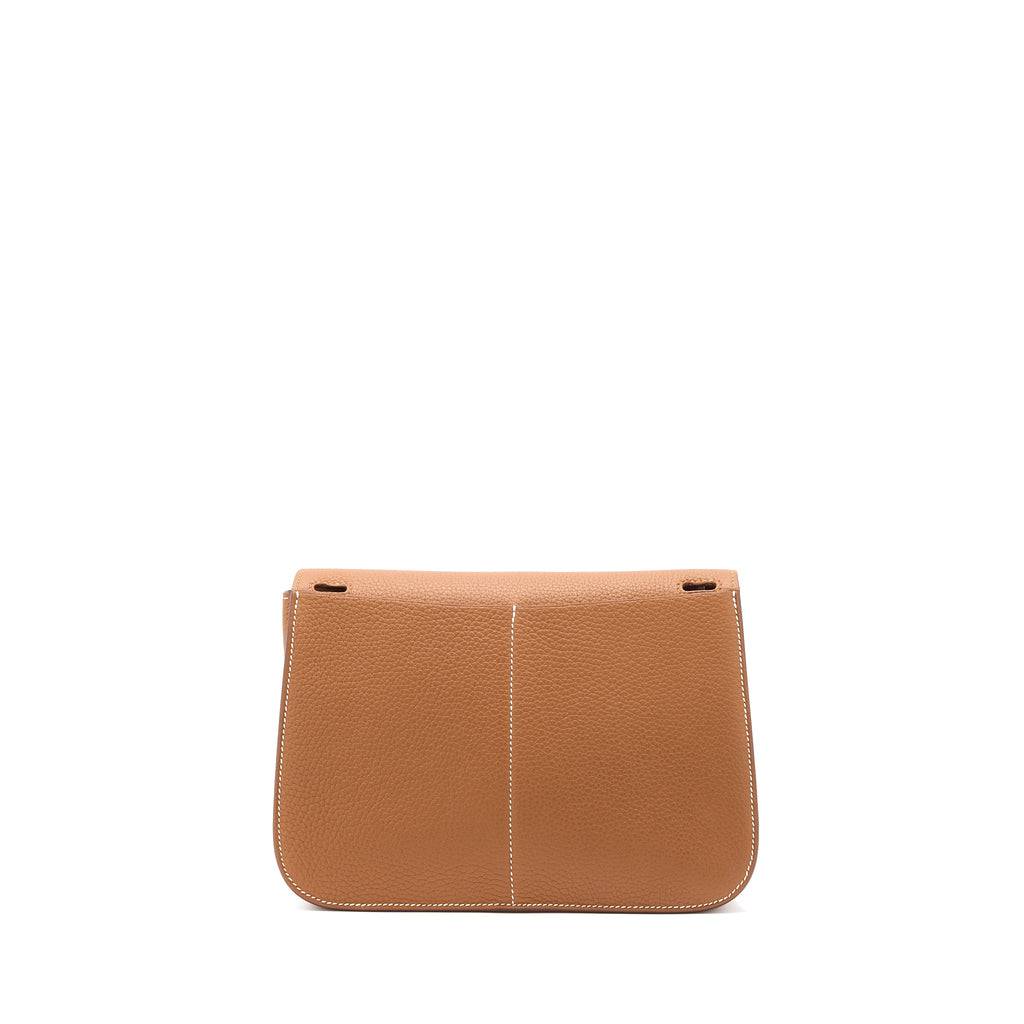 HERMES HALZAN 25 BAG CLEMENCE GOLD SHW