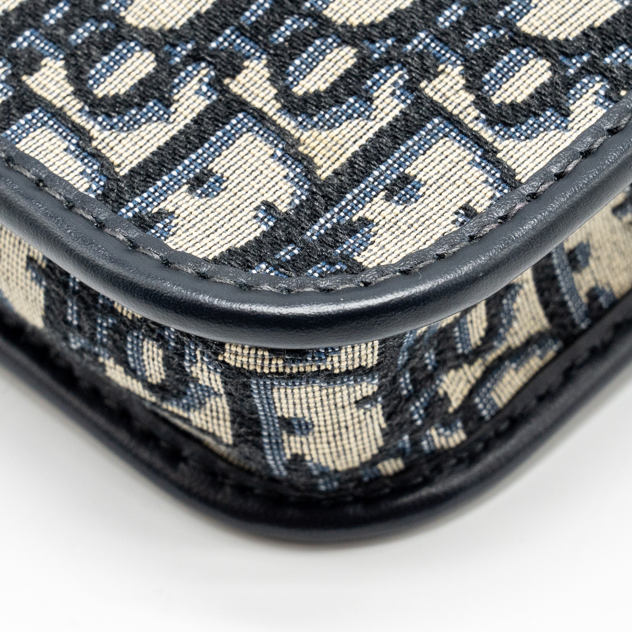 DIOR DIORQUAKE POUCH WITH DIOR SHOULDER WIDE STRAP OBLIQUE CANVAS BLUE GHW (SELL IN A SET)
