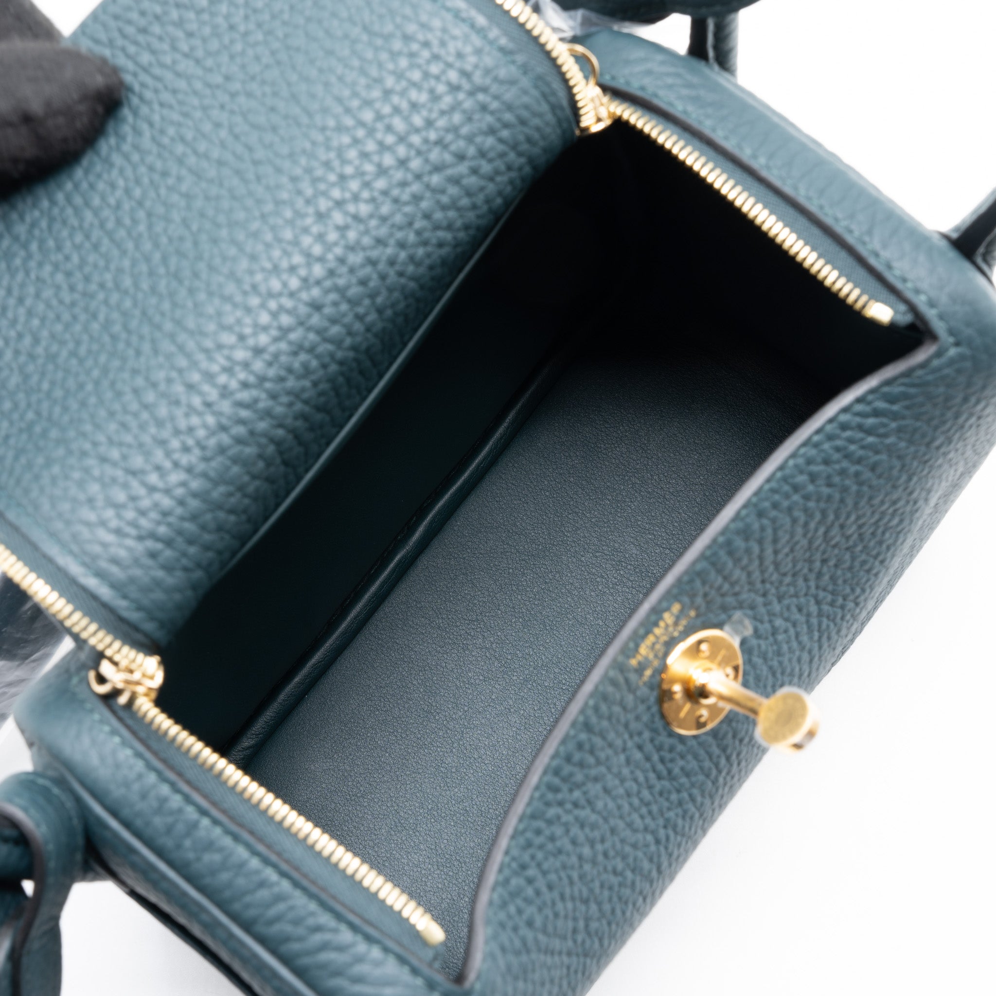 HERMES MINI LINDY CLEMENCE 6O VERT CYPRES GHW