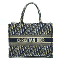 DIOR SMALL BOOK TOTE BAG BLUE OBLIQUE JACQUARD