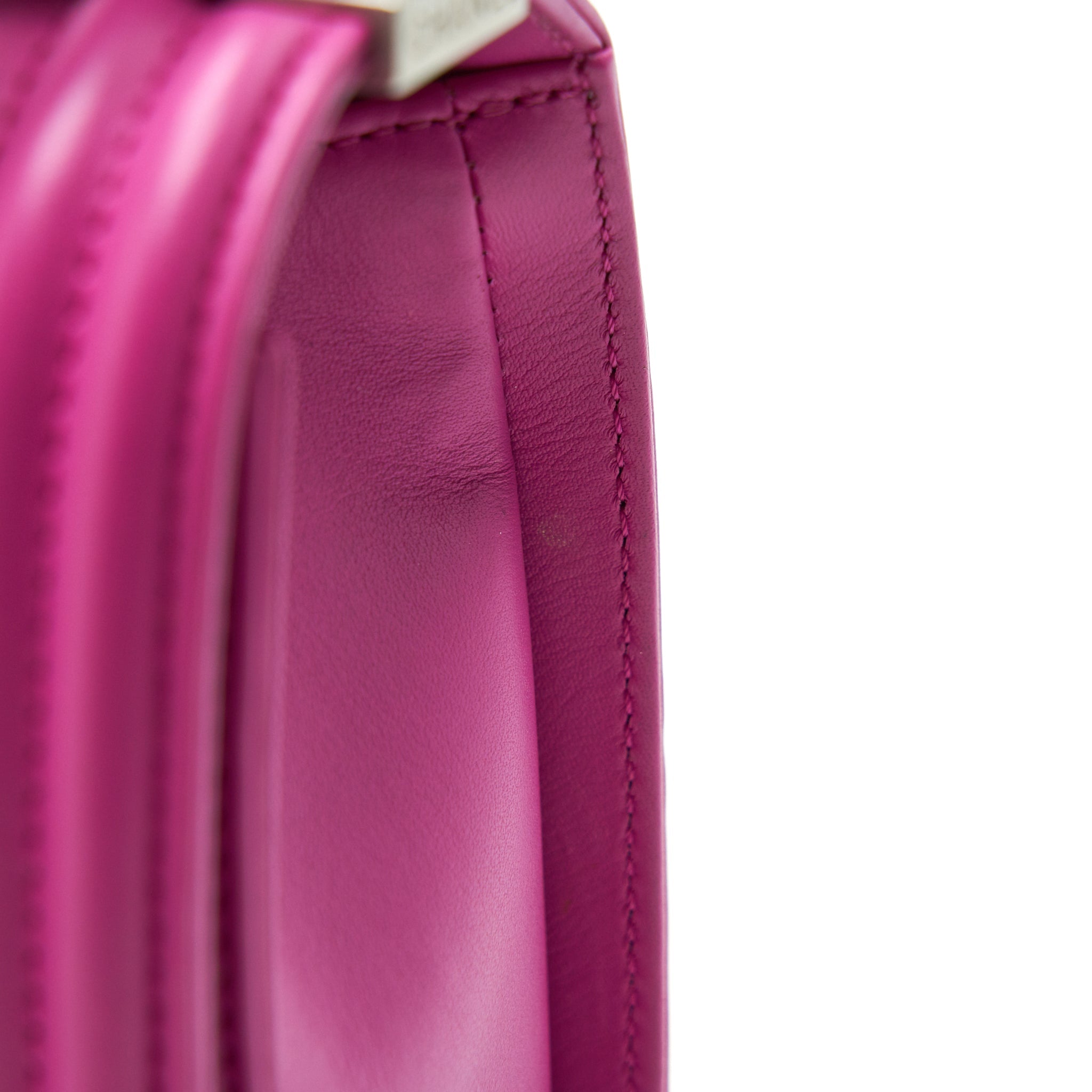 CHANEL MEDIUM LE BOY FLAP BAG IN PYTHON LEATHER PINK WITH BRUSHED SHW