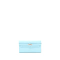 HERMES KELLY LONG WALLET EPSOM U2 BLUE ZEPHYR SHW