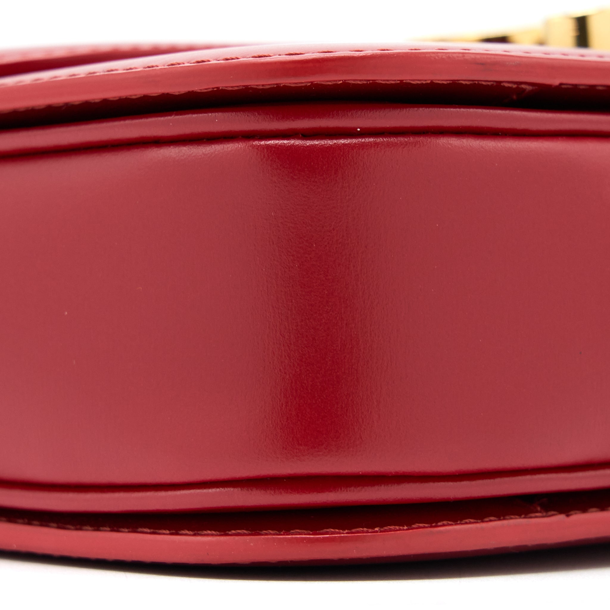 CELINE MEDIUM CLASSIQUE TRIOMPHE BAG SHINY CALFSKIN RED GHW