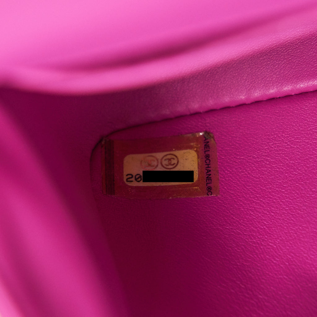 CHANEL MEDIUM LE BOY FLAP BAG IN PYTHON LEATHER PINK WITH BRUSHED SHW