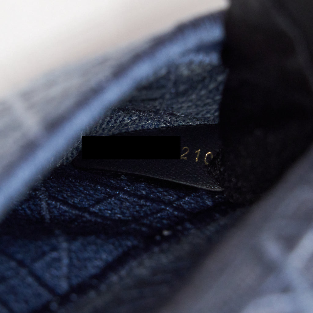 DIOR SMALL DIOR CARO BAG DENIM BLUE GHW