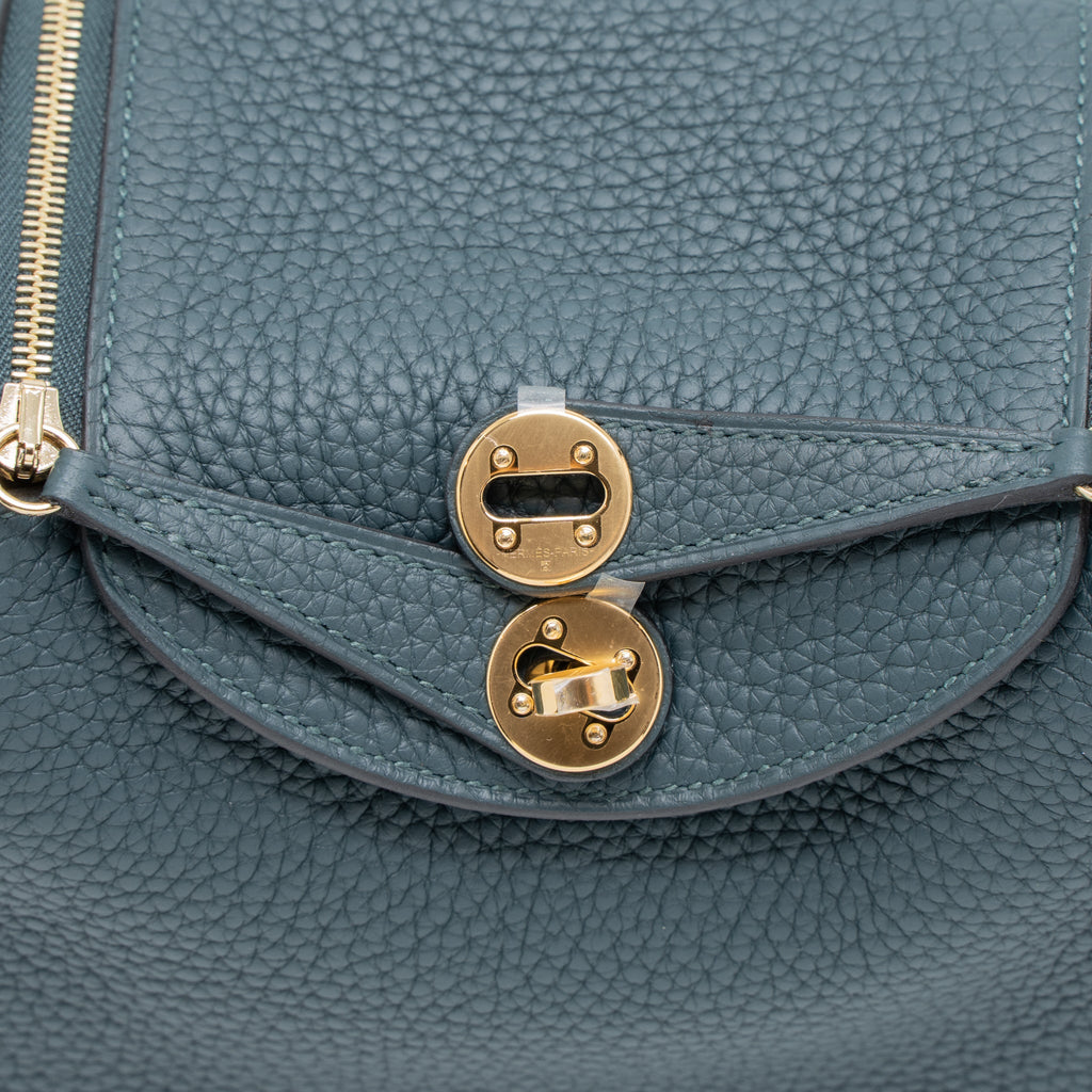 HERMES MINI LINDY CLEMENCE 6O VERT CYPRES GHW