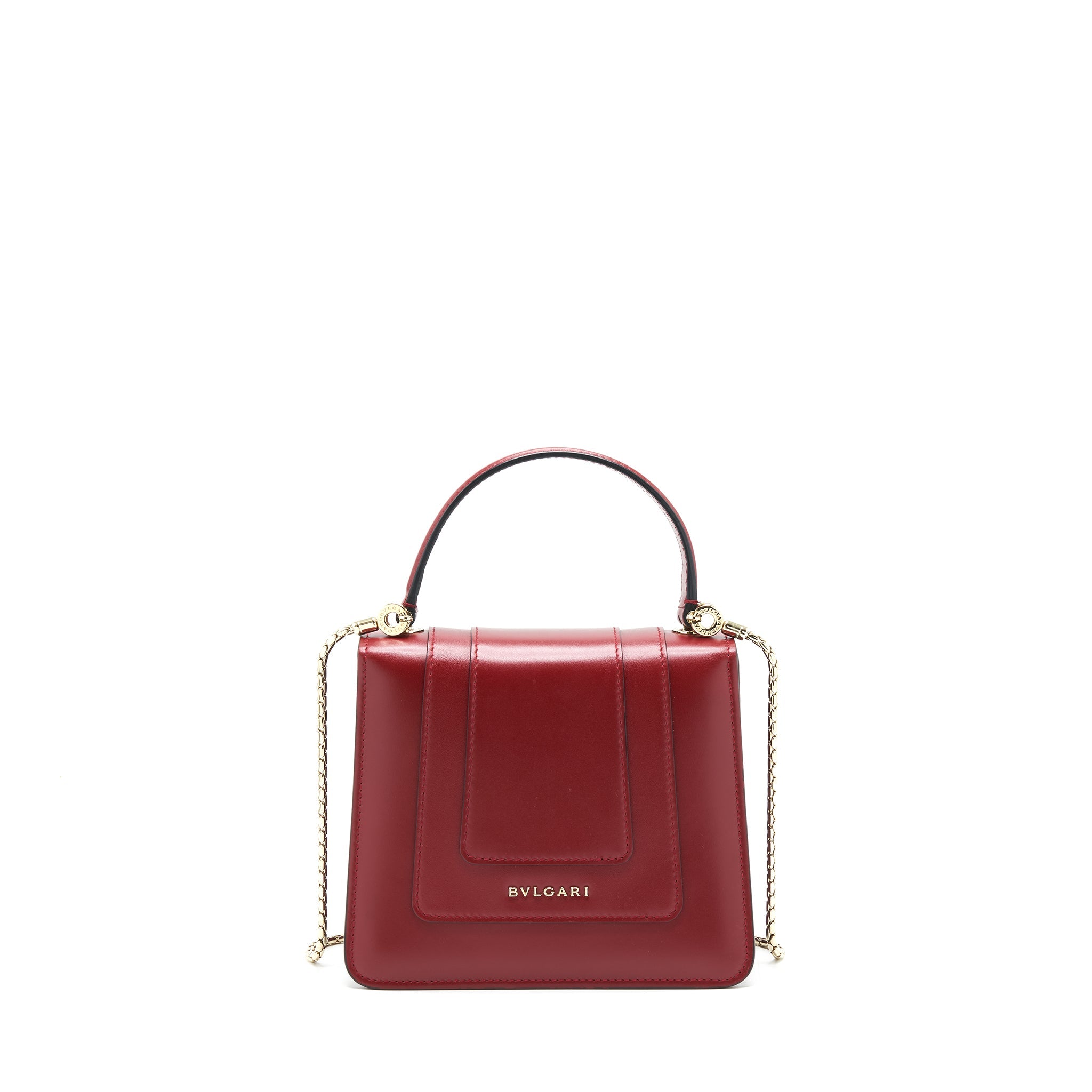 BVLGARI SERPENTI FOREVER TOP HANDLE BAG RED GHW