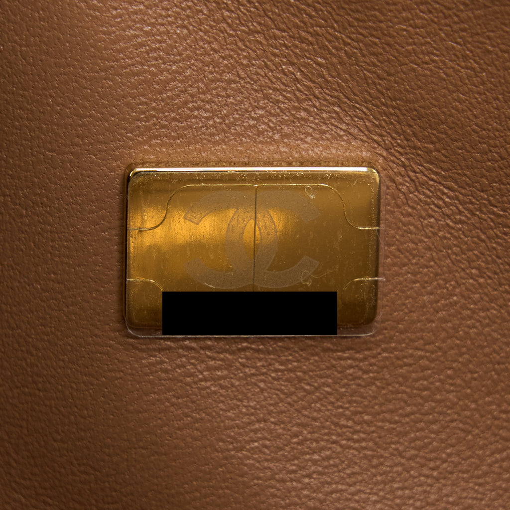 CHANEL 22S SMALL CLASSIC FLAP BAG LAMBSKIN CARAMEL LGHW(MICROCHIP)