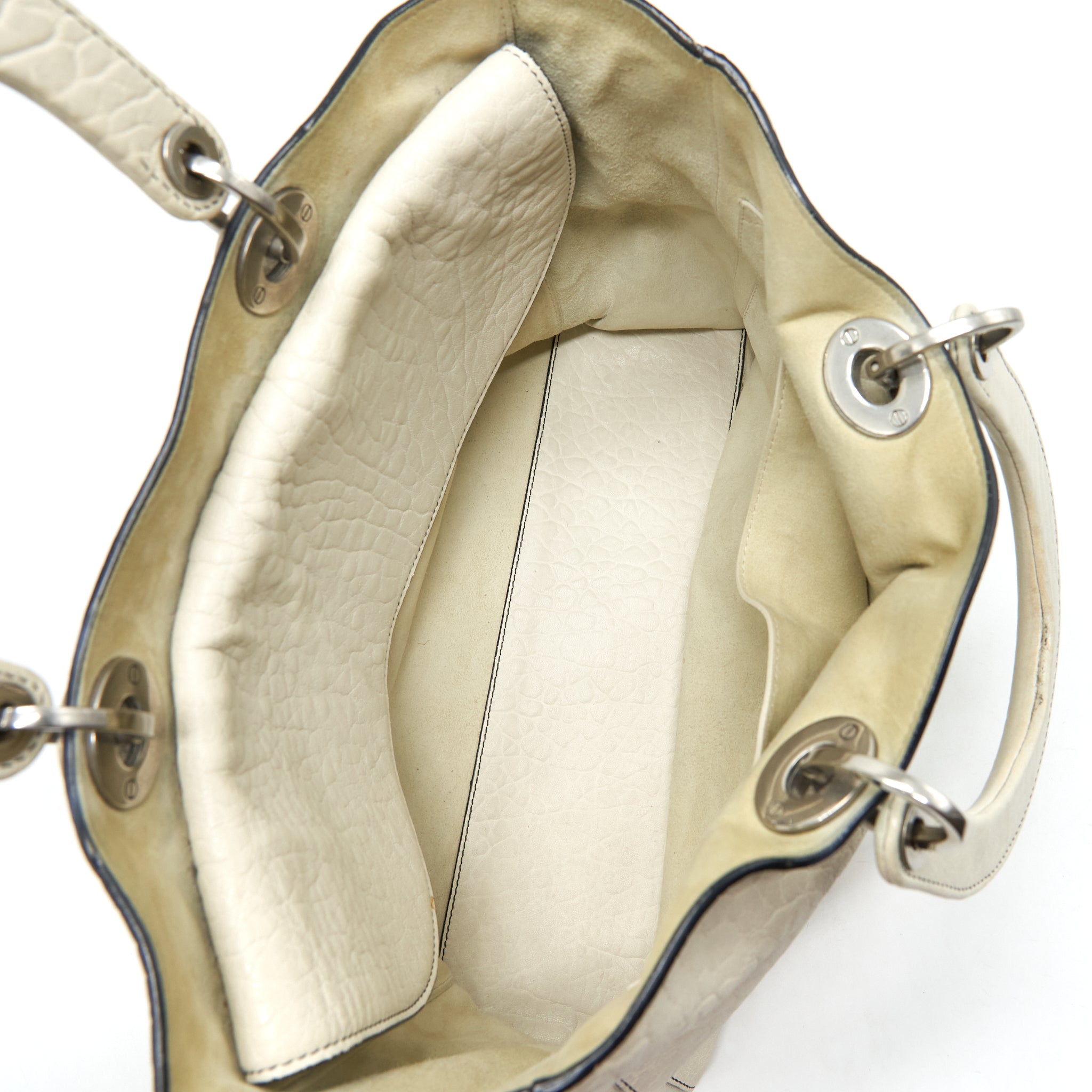 DIOR DIORISSIMO TOTE BAG WHITE MULTICOLOUR HARDWARE