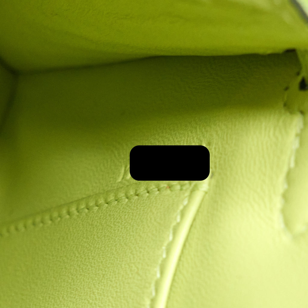 HERMES MINI KELLY II ALLIGATOR MISSISSIPPIENSIS R9 JAUNE BOURGEON SHW