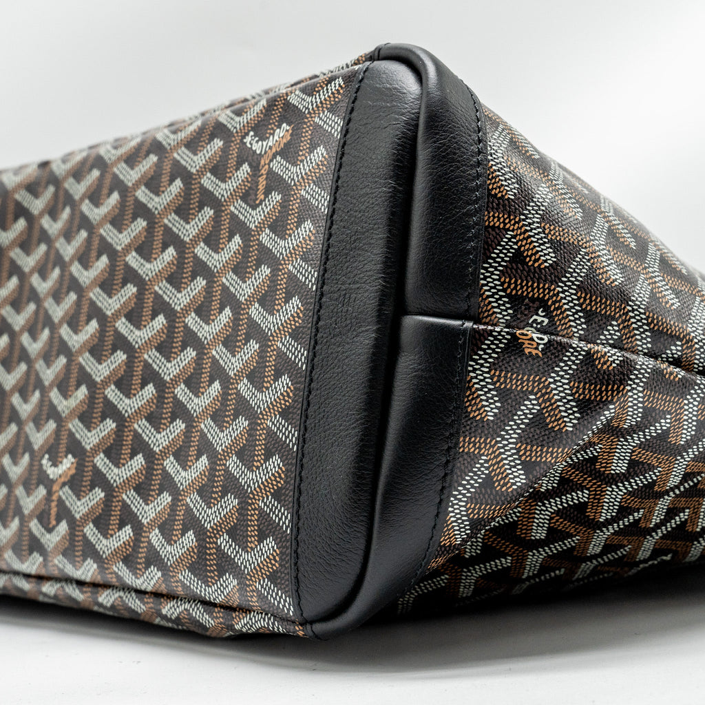 GOYARD ARTOIS MM TOTE GOYARDLINE CANVAS / CALFSKIN BLACK SHW