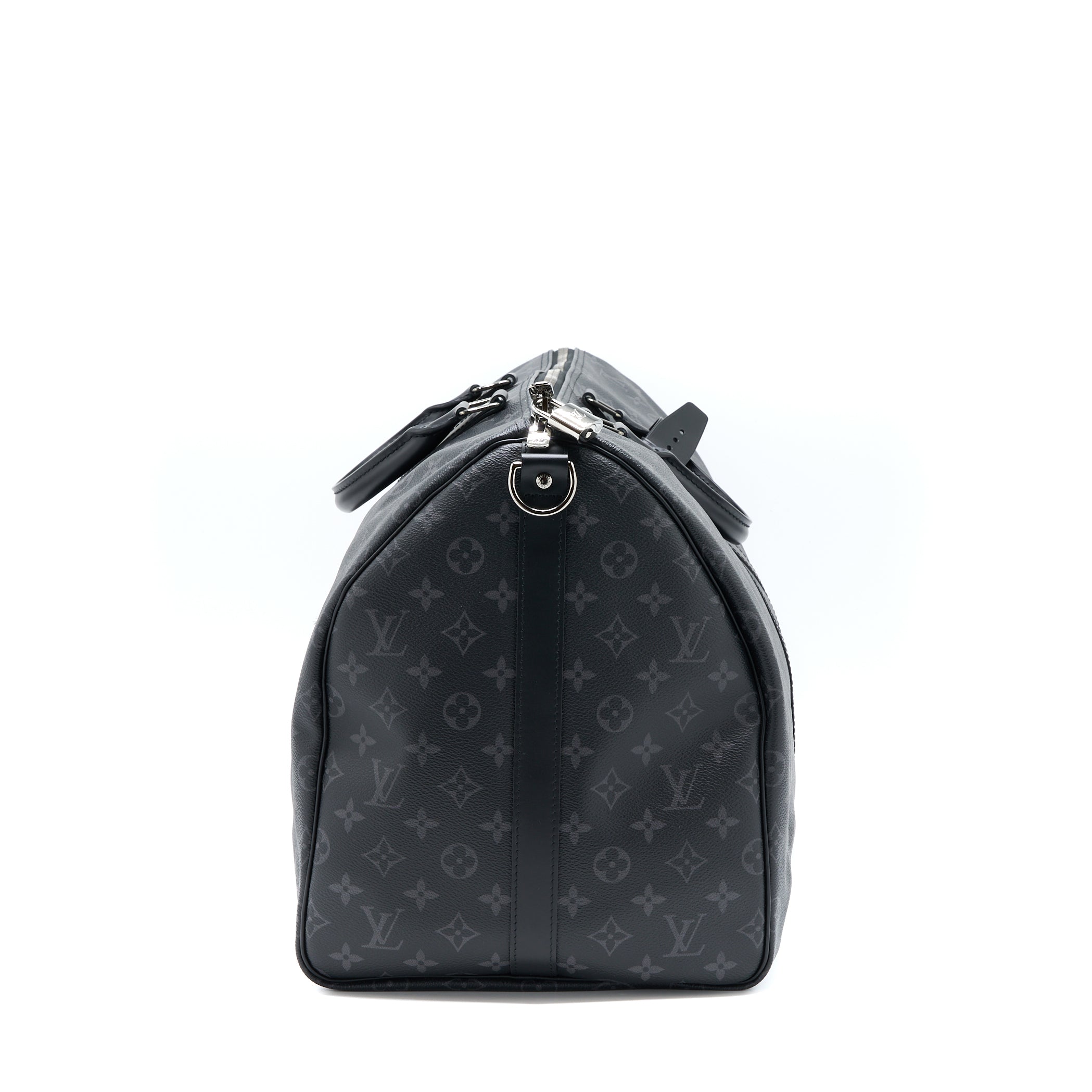 LOUIS VUITTON KEEPALL 55 WITH SHOULDER STRAP MONOGRAM ECLIPSE CANVAS SHW