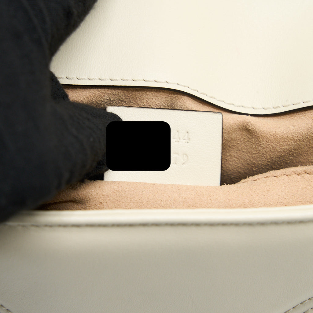 GUCCI MINI MARMONT CALFSKIN WHITE GHW