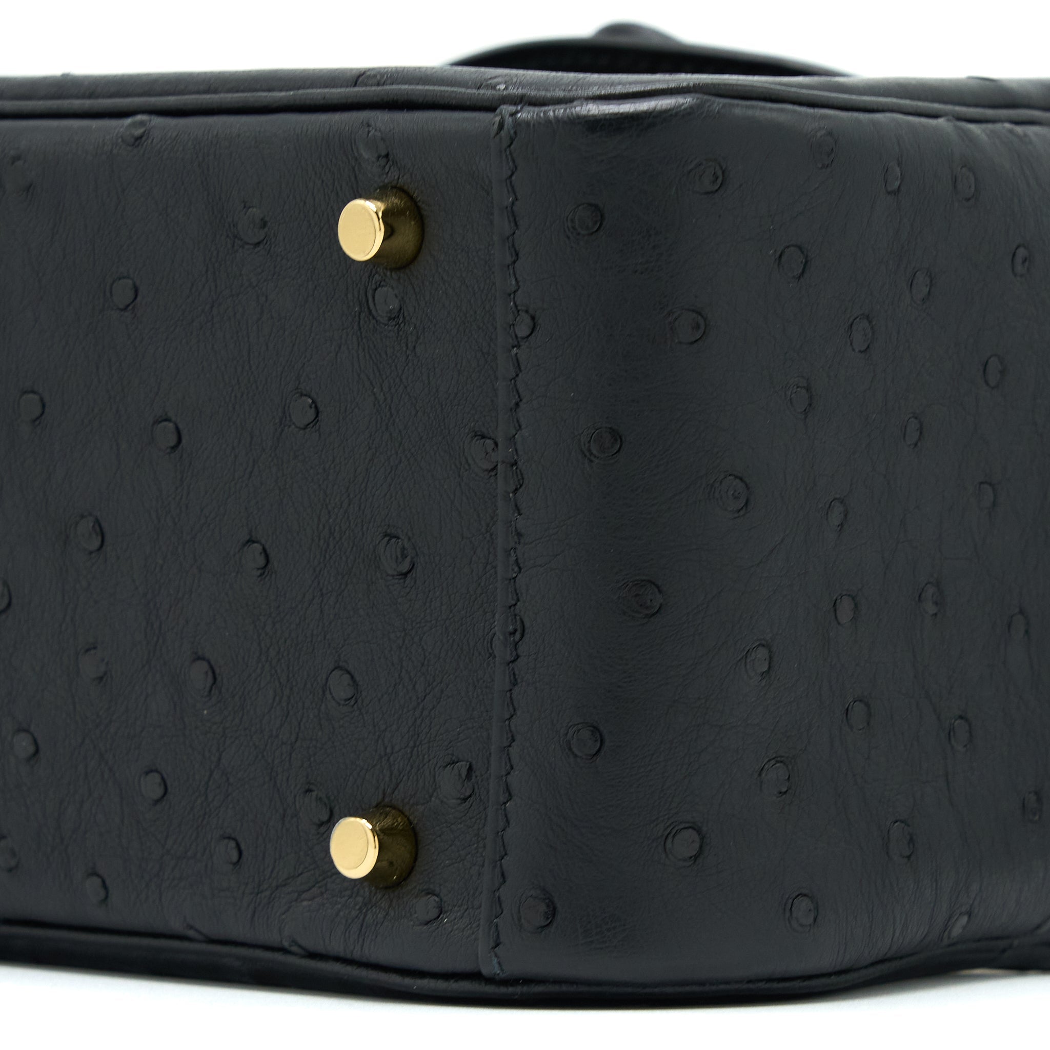HERMES MINI LINDY OSTRICH BLACK GHW