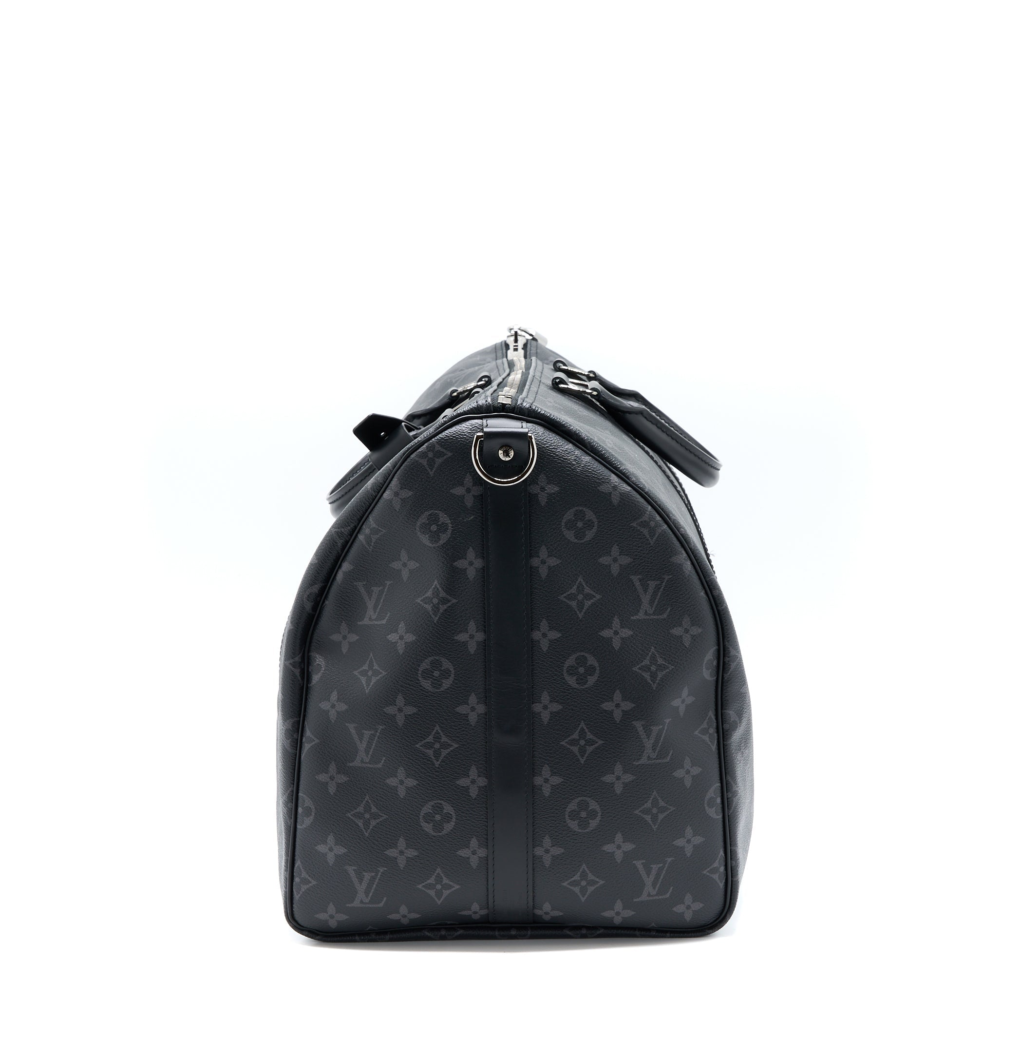 LOUIS VUITTON KEEPALL 55 WITH SHOULDER STRAP MONOGRAM ECLIPSE CANVAS SHW