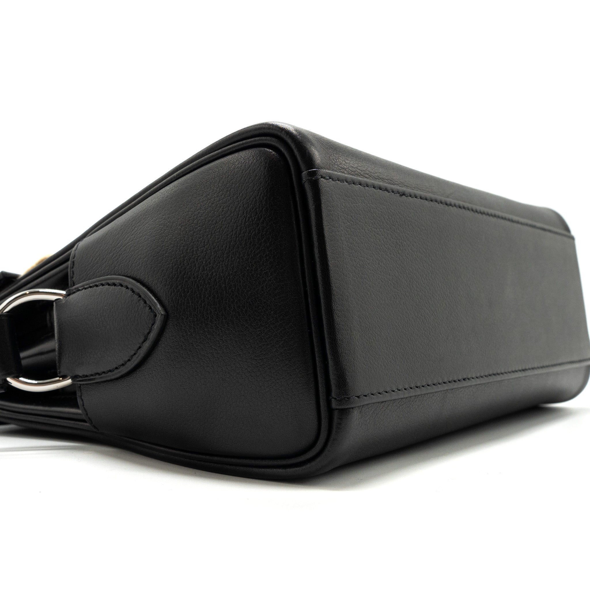 HERMES KELLY MESSANGER PM BAG EVERGRAIN BLACK SHW