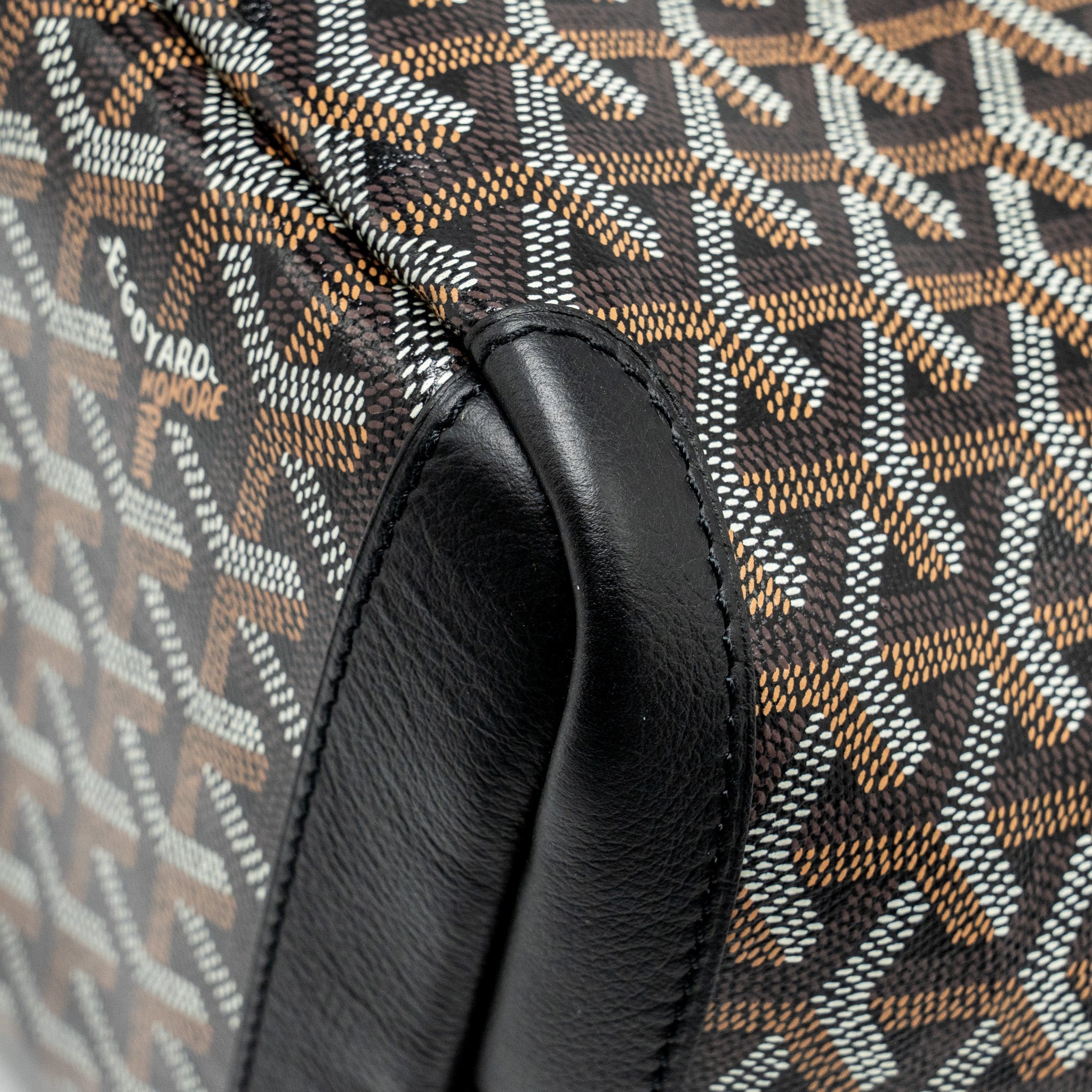 GOYARD ARTOIS MM TOTE GOYARDLINE CANVAS / CALFSKIN BLACK SHW