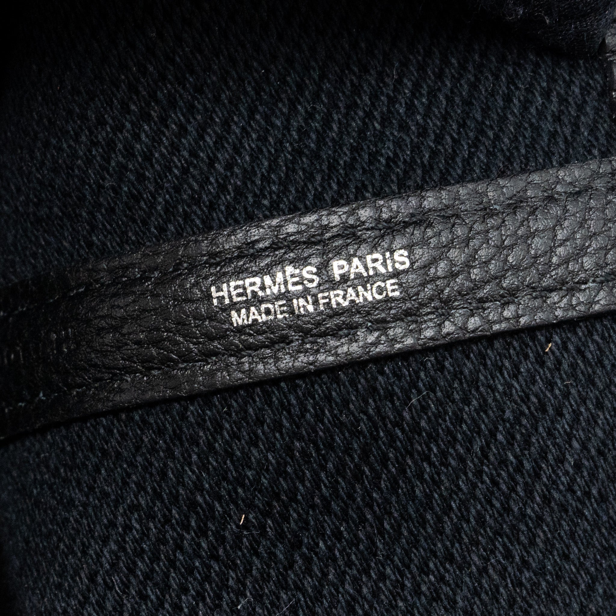 HERMES GARDEN PARTY 36 CANVAS/ LEATHER BLACK / WHITE SHW