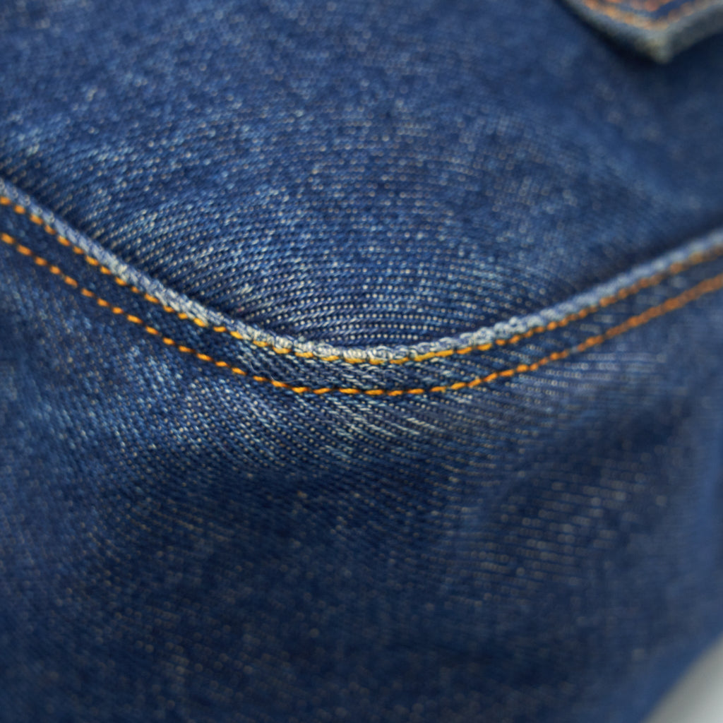 FENDI VINTAGE DENIM MAMMA BAGUETTE SHOULDER BAG