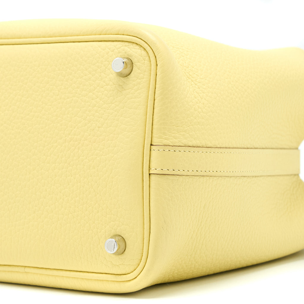 HERMES PICOTIN 18 LOCK BAG CLEMENCE 1Z JAUNE POUSSIN SHW