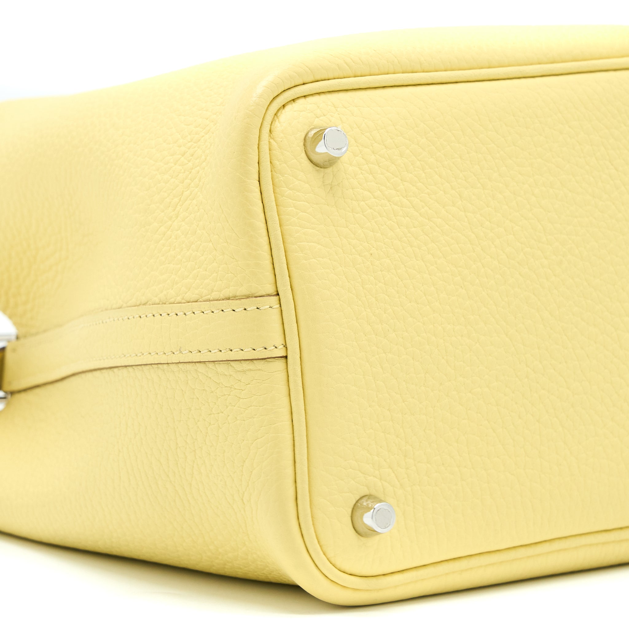HERMES PICOTIN 18 LOCK BAG CLEMENCE 1Z JAUNE POUSSIN SHW