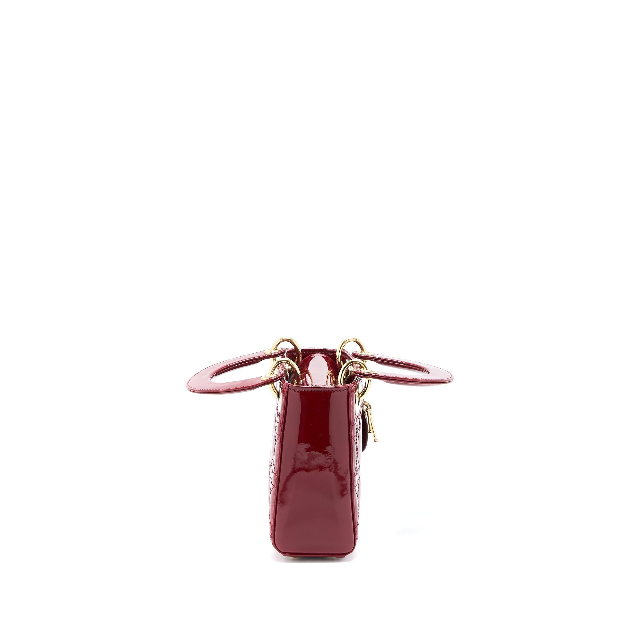 DIOR MINI LADY DIOR PATENT RED GHW