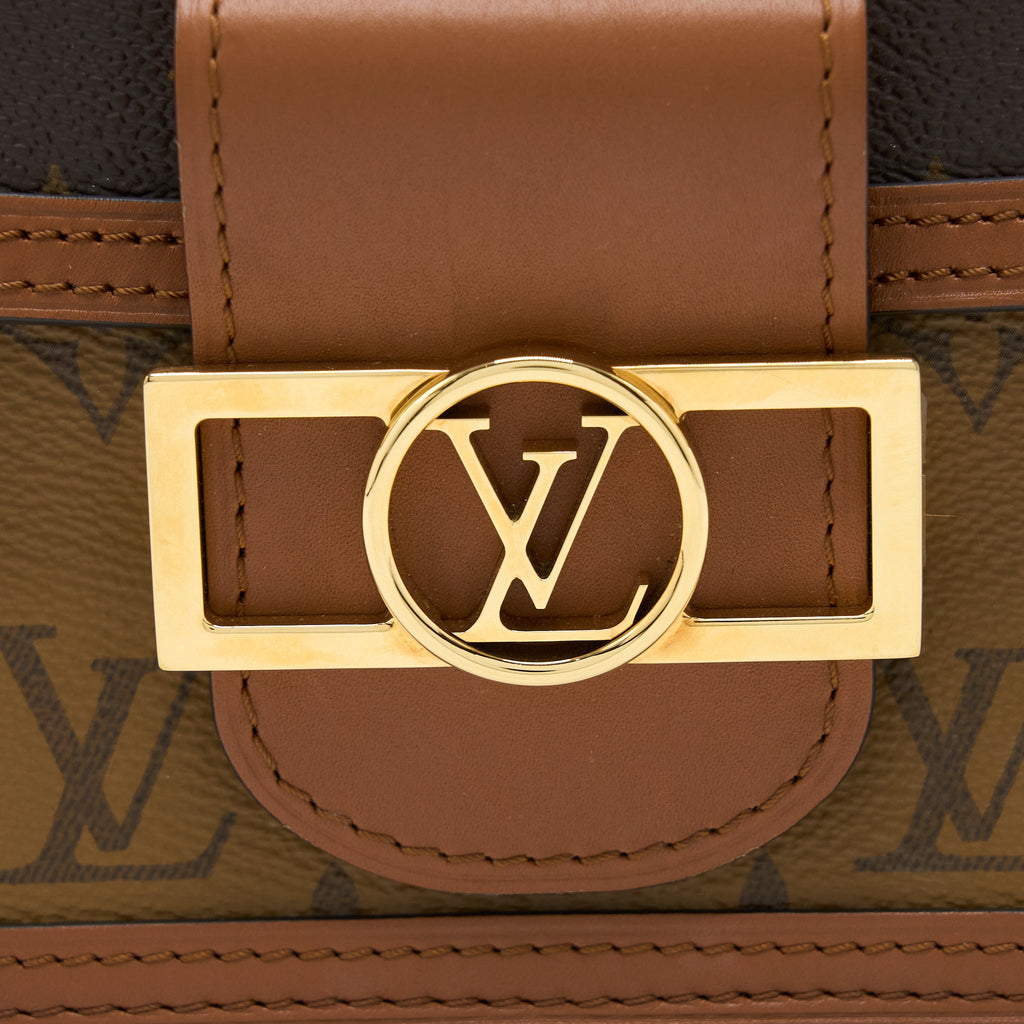 LOUIS VUITTON MINI DAUPHINE MONOGRAM REVERSE CANVAS GHW