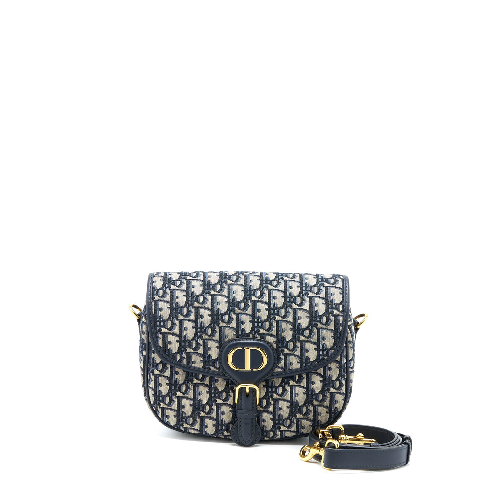DIOR MEDIUM BOBBY BAG BLUE DIOR OBLIQUE JACQUARD GHW