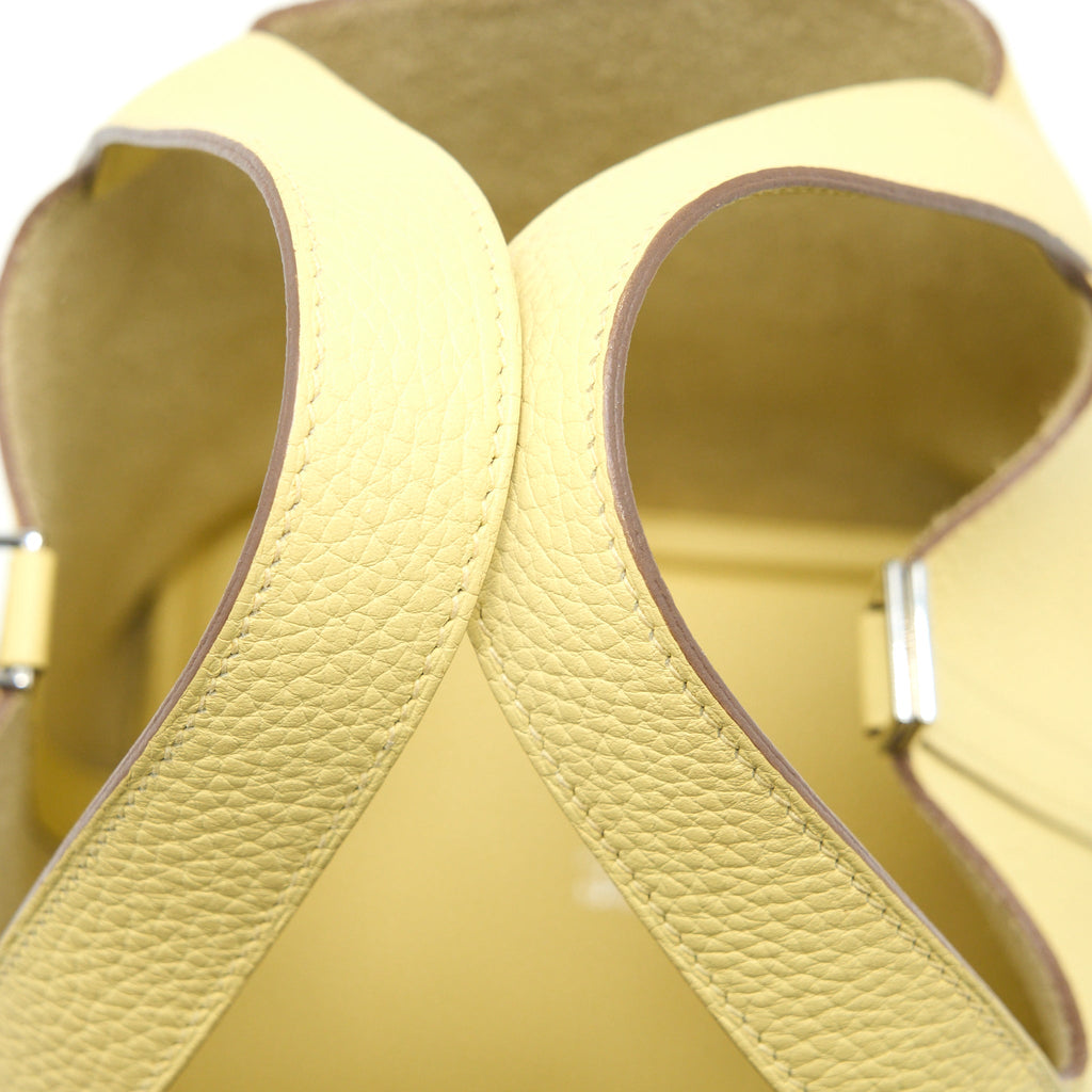 HERMES PICOTIN 18 LOCK BAG CLEMENCE 1Z JAUNE POUSSIN SHW