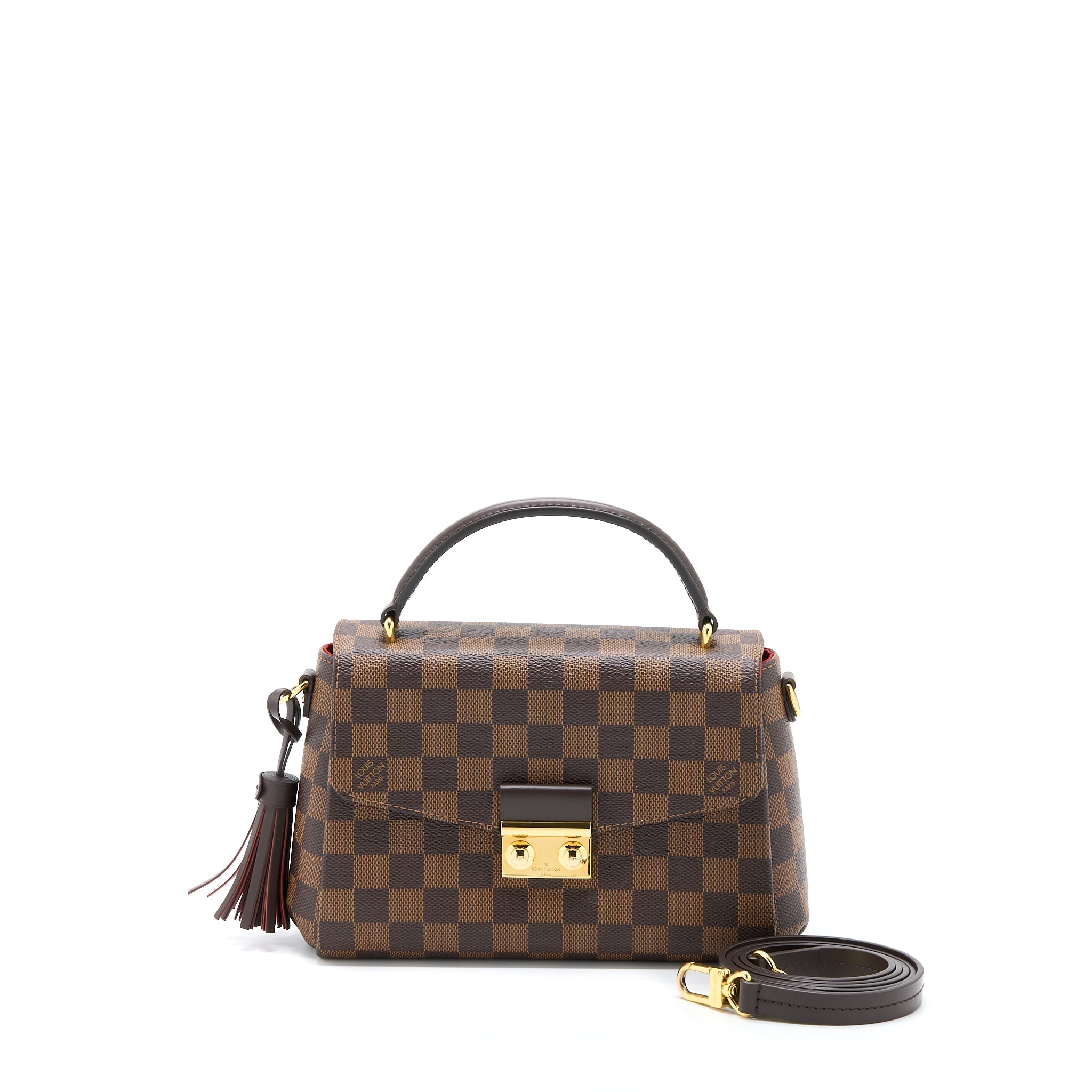 LOUIS VUITTON CROISETTE DAMIER EBENE CANVAS GHW