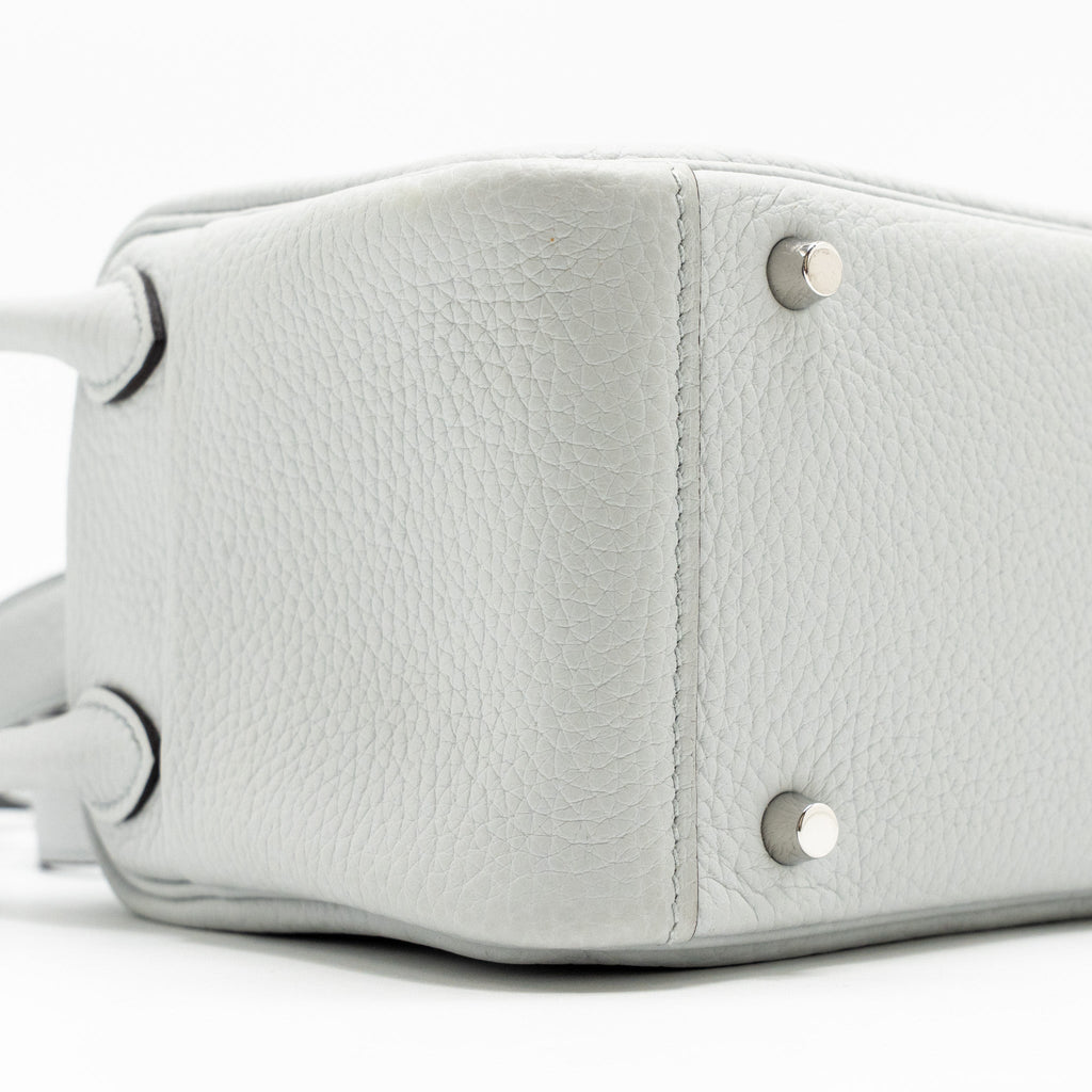 HERMES MINI LINDY CLEMENCE BLUE PALE SHW