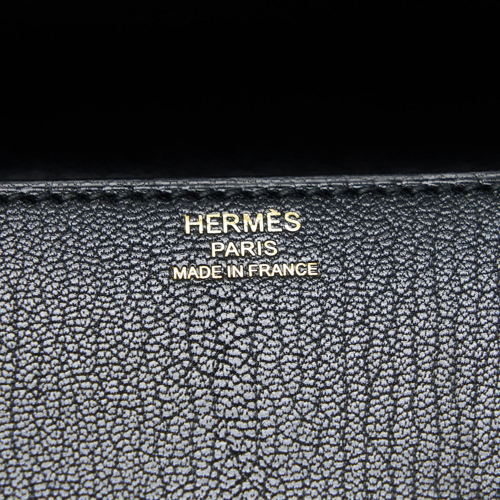HERMES CINHETIC BAG CHEVRE CHAMKILA BLACK GHW