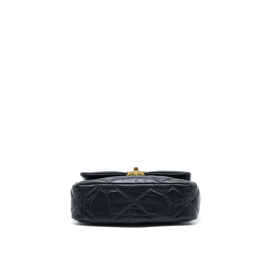 CHANEL SMALL 19 BAG GOATSKIN BLACK MULTICOLOURED HARDWARE