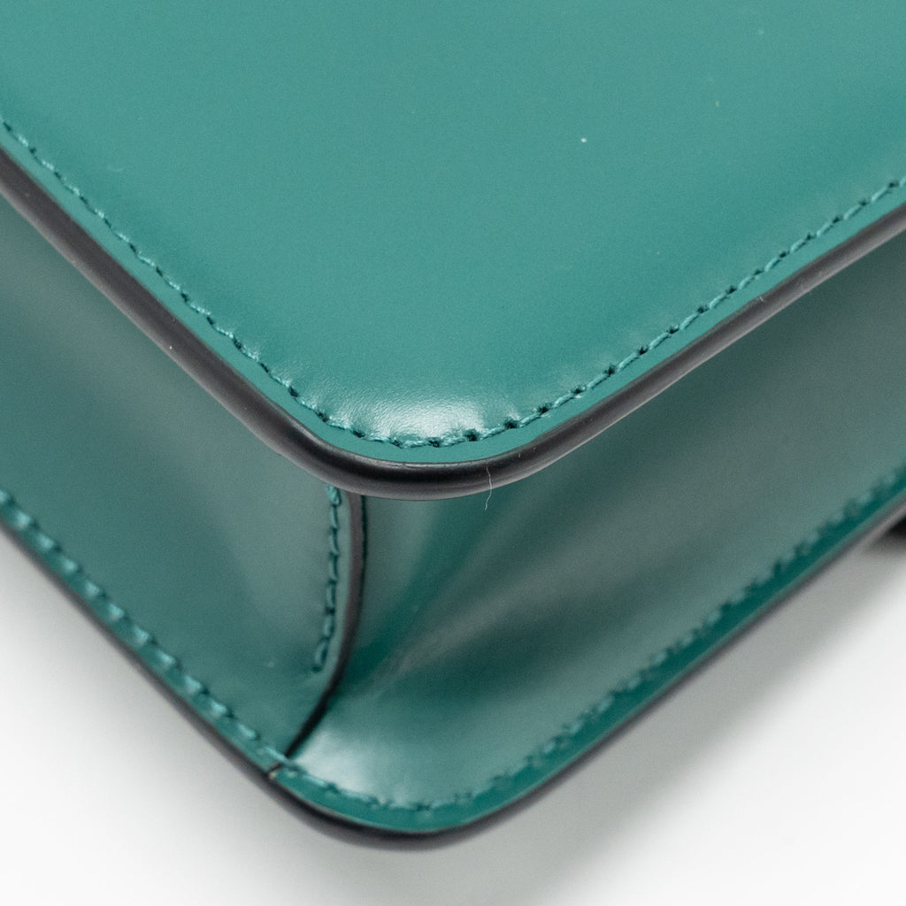 BVLGARI SERPENTI FOREVER WALLET ON CHAIN CALFSKIN GREEN LGHW